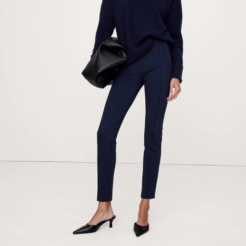 NWT Banana Republic Navy Blue High Rise Skinny Everywhere Ponte Pants